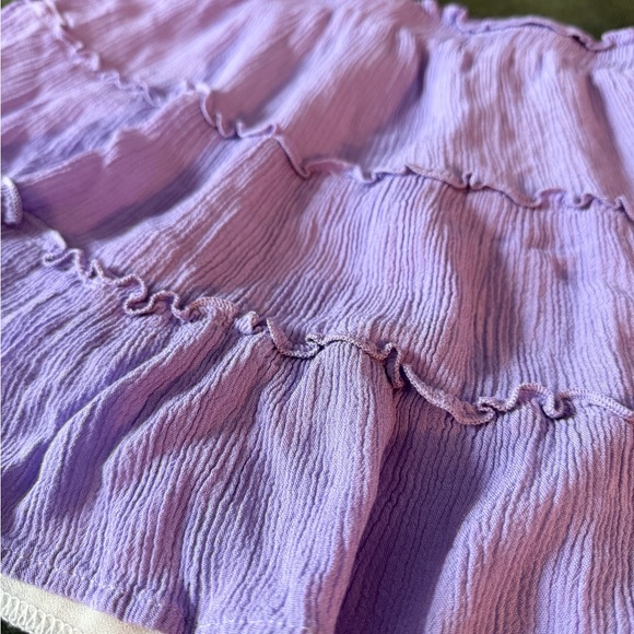Chic Lilac Ruffled Mini Skirt - Picture 2 of 3